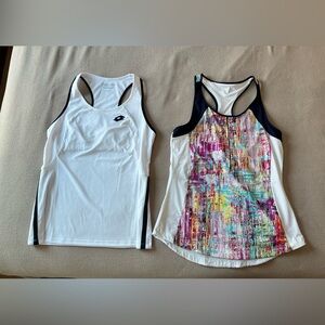 Lotto White and Fila Multicolor Racerback Tank Tops